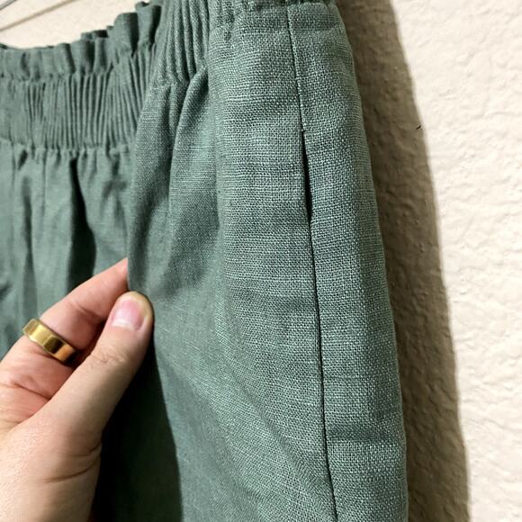 NWT FLAW J.Crew Factory Linen-Cotton Blend City Skirt A-Line Size 8 Linen Work - Picture 3 of 7